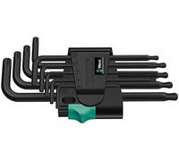 (TG. n/a) Wera 967 PKL/9 SB Assortimento di Chiavi a L per Viti TORX, BlackLaser
