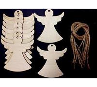 Derwent Laser Craft A Forma di Angelo in Legno 70 mm Etichette Regalo/Regalo Etichette Confezione da 10 Forme