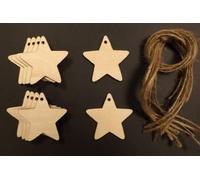 (TG. NA) Derwent Laser Craft Etichette in Legno a Forma di Stella, 60 mm, Confez