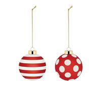 (TG. One Size) Alessi Delight NZ04SET2 - Set di Due Palle per Albero di Natale,