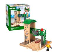 (TG. One Size) BRIO World - Doppio semaforo con operatore, Accessorio ferrovia i