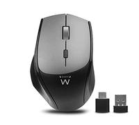 (TG. One size) Ewent Mouse Wireless con Click silenzioso, Ergonomico Mouse Senza