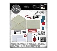 (TG. One Size) Sizzix Set di Fustelle Thinlits 48PK Postale da Tim Holtz | 66592