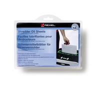 (TG. Pacco da 12) REXEL Foglio lubrificante per distruggid. 12fg - 2101948 - NUO
