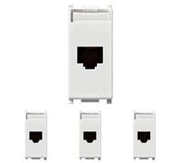 (TG. Pacco da 4) Vimar 14339.6 Plana Presa RJ45 Netsafe Cat 6, non schermata, ca