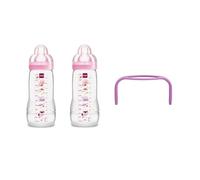 (TG. Pack 4 unit ) MAM Easy Active, Set di Due Biberon con Tettarella Misura 3,