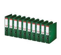 (TG. Pack de 10) Esselte Standard, Confezione da 10 raccoglitori a leva, verde,