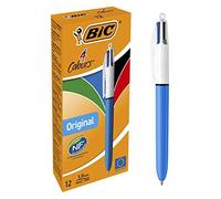 (TG. Pack of 12) BIC 8934642 - Penna a sfera a 4 colori, larghezza della linea 0