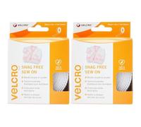 (TG. Pack of 2) VELCRO Brand Nastro bianco con gancio, rotolo da 20 mm x 3 m, ch