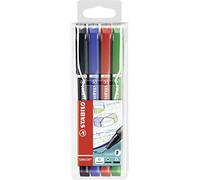(TG. Pack of 4) Fineliner con punta ammortizzata - STABILO SENSOR M - Tratto Fin