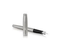 (TG. Pennino Fine) PARKER Sonnet penna stilografica, acciaio inossidabile con fi