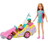 (TG. Piccolo) Barbie - Stacie Go-kart, playset con bambola e veicolo funzionante