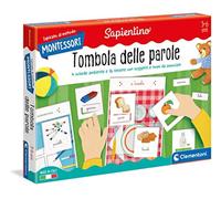 (TG. piccolo) Clementoni Sapientino Montessori - Tombola delle Parole, Gioco Edu