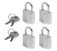 (TG. Piccolo) MASTER LOCK Piccolo Mini Lucchetto [Chiave] [Set di 4] [Pacco Fami