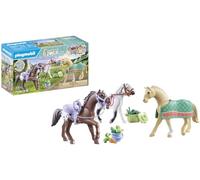 (TG. Piccolo) PLAYMOBIL Horses of Waterfall 71356 Set 3 Cavalli con Selle, emozi