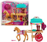 Spirit -Playset Festival a Miradero Carretto con Attrezzatura da Equitazione, Pony e Accessori, Giocattolo per Bambini 3+ Anni, GXF70