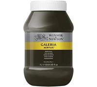 (TG. Pot 1 litre) Winsor & Newton - Colore acrilico Galeria, 1 l Nero - NUOVO