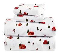 (TG. Queen) Comfort Spaces Set di lenzuola in flanella di cotone 100% per letto