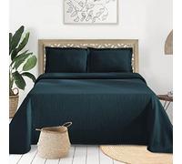 (TG. Queen) Superior Medallion Bedspread with Pillow Shams Copriletto, Cotone, B