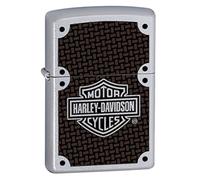 (TG. Regular 5.7 x 3.7 x 1.2 cm) Zippo H-D-Carbon Fiber Accendino Antivento, Ric