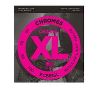 (TG. Regular Light Super Long) D'Addario ECB81SL Set Corde Basso Chromes Flat Wo