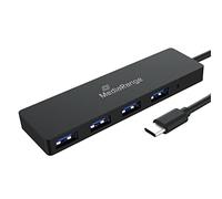 (TG. regular) MediaRange 813105 - Splitter USB Tipo CTM a USB 3.0 Nero 1:4 - NUO