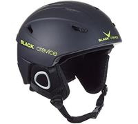 (TG. S (55-56 cm)) Black Crevice Kitzbühel, Casco Uomo, Nero/Giallo, S (55-56 c