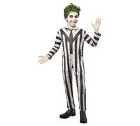 (TG. S (7-8 anni)) Rubies Costume Beetlejuice per bambino e bambina, Tuta stampa