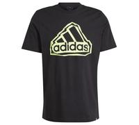 (TG. S) adidas Uomo Folded Badge Graphic Tee, Black, S - NUOVO