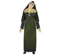 (TG. S) "DEMON NUN" (tunic, hood with collar, veil gloves, necklace) - (S) - NUO