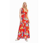 (TG. S) Desigual Vest_Praga 3090 Dress, Colore: Rosso, S Donna - NUOVO
