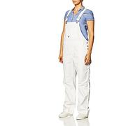 (TG. S) Dickies Donna, Salopette comoda Bib dal taglio dritto, White, S - NUOVO