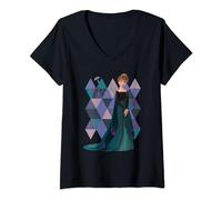 (TG. S) Disney Frozen 2 Queen Anna of Arendelle Maglietta con Collo a V - NUOVO