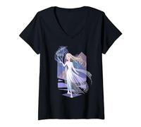 (TG. S) Disney Frozen 2 Snow Queen Elsa Maglietta con Collo a V - NUOVO