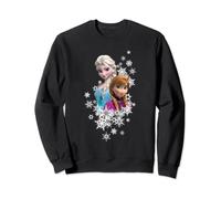 (TG. S) Disney Frozen Anna and Elsa Snowflakes Felpa - NUOVO