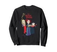 (TG. S) Disney Hocus Pocus Sanderson Sisters Witch Felpa - NUOVO