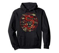 (TG. S) Disney Mulan Mushu Inner Circle Felpa con Cappuccio - NUOVO