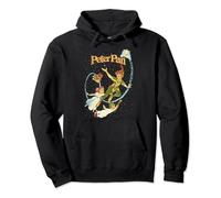 (TG. S) Disney Peter Pan Darling Flight Vintage Felpa con Cappuccio - NUOVO