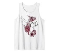 (TG. S) Disney Peter Pan Tinkerbell Flowers Floral Outline Canotta - NUOVO