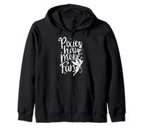 (TG. S) Disney Peter Pan Tinkerbell Pixies Have More Fun Felpa con Cappuccio - N