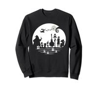 (TG. S) Disney The Nightmare Before Christmas Holiday Silhouette Felpa - NUOVO