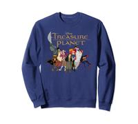 (TG. S) Disney Treasure Planet Logo and Characters Felpa - NUOVO