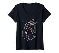 (TG. S) Donna The Matrix 4 Choice Is An Illusion Maglietta con Collo a V - NUOVO