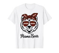 (TG. S) Football Player Mama Bear con occhiali da sole Bandana Madri Dy Magliett