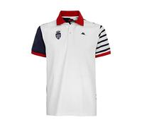 (TG. S) Kappa AUBIN Maglietta Uomo Bianco/Blu/Rosso - NUOVO