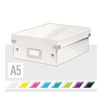 (TG. S) LEITZ CLICK & STORE Scatola Organizer "S" - f.to A5 - Bianco metallizzat