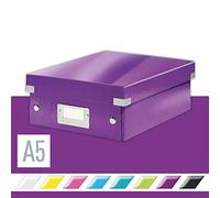 (TG. S) LEITZ CLICK & STORE Scatola Organizer "S" - f.to A5 - Viola metallizzato