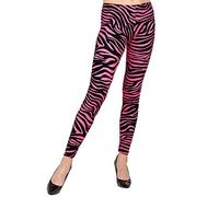(TG. S-M) "NEON PINK ANIMALIER THE 80s LEGGINGS" - (S/M) - NUOVO