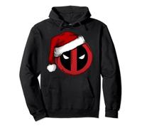 (TG. S) Marvel Deadpool Icon Santa Hat Natale Felpa con Cappuccio - NUOVO