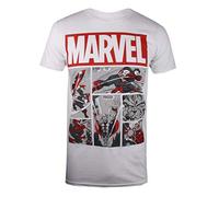 (TG. S) Marvel Heroes Comics T-Shirt, Bianco (White White), (Taglia Produttore: